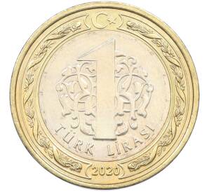 1 лира 2020 года Турция «100 лет Великому национальному собранию Турции» — Фото №2
