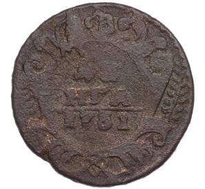 Денга 1731 года (Одна черта над годом) — Фото №1