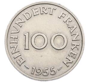 100 франков 1955 года Саар — Фото №1