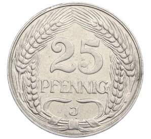 25 пфеннигов 1910 года J Германия — Фото №1