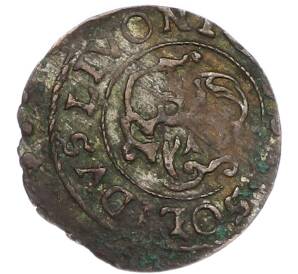 1 солид 1645-1654 года Шведская оккупация Ливонии — королева Кристина — Фото №1