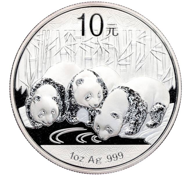 Монета 10 юаней 2013 года Китай «Панда» (Артикул: K10-16438) — Фото №1