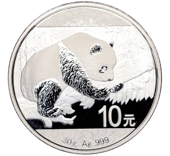 Монета 10 юаней 2016 года Китай «Панда» (Артикул: K10-16456) — Фото №1