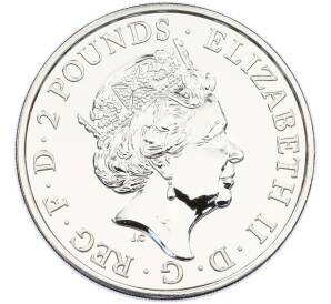 2 фунта 2016 года Великобритания «Китайский гороскоп — Год обезьяны» — Фото №2