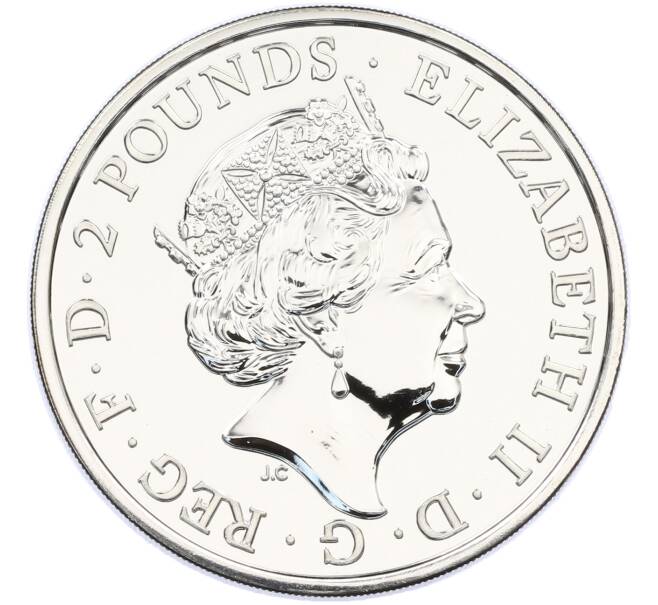 Монета 2 фунта 2016 года Великобритания «Китайский гороскоп — Год обезьяны» (Артикул: K10-16457) — Фото №2