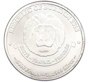 5000 франков 2015 года Бурунди «Африканский лев» — Фото №1