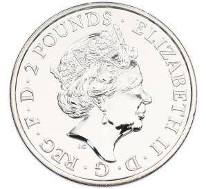 2 фунта 2016 года Великобритания «Китайский гороскоп — Год обезьяны» — Фото №2