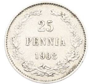 25 пенни 1908 года Русская Финляндия — Фото №1