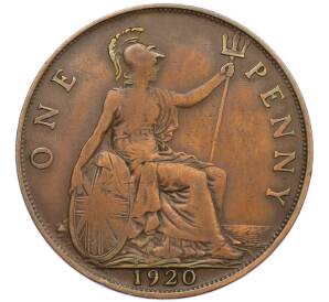 1 пенни 1920 года Великобритания — Фото №1