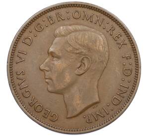 1 пенни 1937 года Великобритания — Фото №2