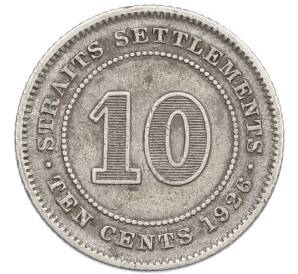 10 центов 1926 года Стрейтс Сетлментс — Фото №1