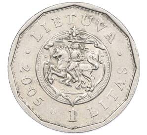 1 лит 2005 года Литва «Дворец правителей Великого княжества Литовского» — Фото №2