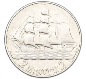 2 злотых 1936 года Польша «15 лет морскому порту Гдыня» — Фото №1