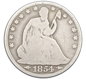 1/2 доллара (50 центов) 1854 года O США — Фото №1