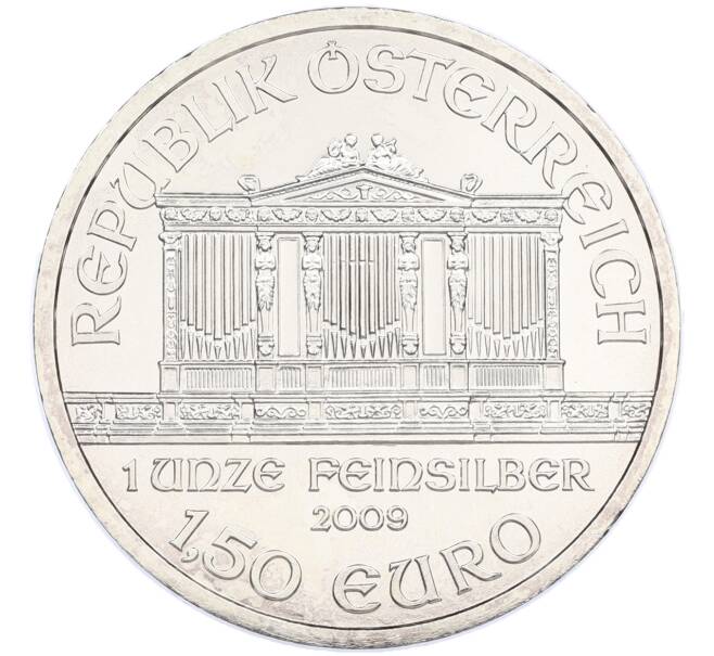 Монета 1.50 евро 2009 года Австрия «Венская филармония» (Артикул: K10-16496) — Фото №1