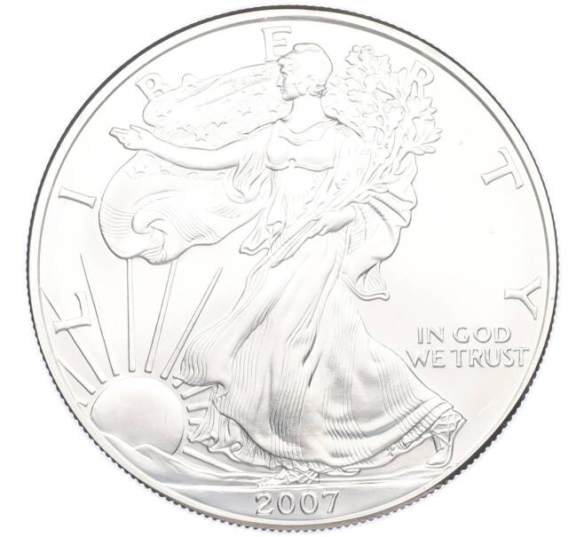 Монета 1 доллар 2007 года США «Шагающая Свобода» (Артикул: K10-16507) — Фото №1