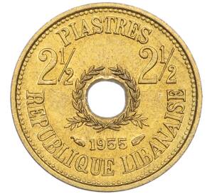 2 1/2 пиастра 1955 года Ливан — Фото №1