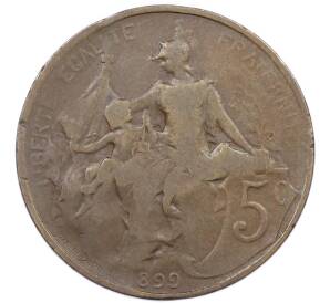 5 сантимов 1899 года Франция — Фото №1