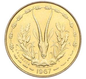 5 франков 1967 года Западная Африка — Фото №1