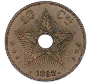 10 сантимов 1888 года Свободное государство Конго (Бельгийское Конго) — Фото №1
