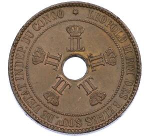 10 сантимов 1888 года Свободное государство Конго (Бельгийское Конго) — Фото №2