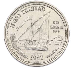 100 эскудо 1987 года Португалия «Золотой век открытий — Нуну Триштан» — Фото №1