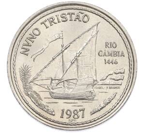 100 эскудо 1987 года Португалия «Золотой век открытий — Нуну Триштан» — Фото №1