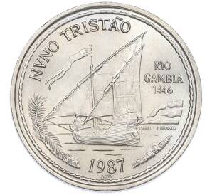 100 эскудо 1987 года Португалия «Золотой век открытий — Нуну Триштан» — Фото №1
