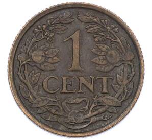 1 цент 1921 года Нидерланды — Фото №2