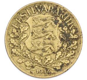 1 крона 1934 года Эстония — Фото №2