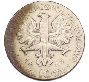 10 злотых 1965 года Польша «700 лет Варшаве — Ника» — Фото №2