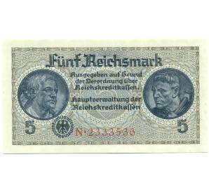 5 рейхсмарок 1940 года Германия (Для окупированных территорий) — Фото №1