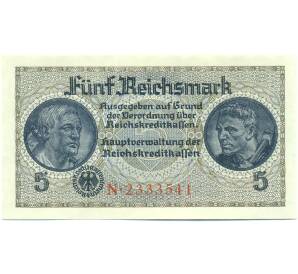 5 рейхсмарок 1940 года Германия (Для окупированных территорий) — Фото №1
