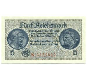 5 рейхсмарок 1940 года Германия (Для окупированных территорий) — Фото №1