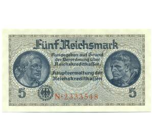 5 рейхсмарок 1940 года Германия (Для окупированных территорий) — Фото №1