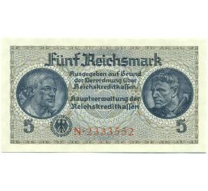 5 рейхсмарок 1940 года Германия (Для окупированных территорий) — Фото №1