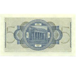 5 рейхсмарок 1940 года Германия (Для окупированных территорий) — Фото №2