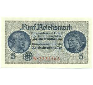 5 рейхсмарок 1940 года Германия (Для окупированных территорий) — Фото №1
