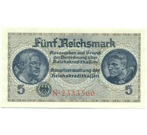 5 рейхсмарок 1940 года Германия (Для окупированных территорий) — Фото №1
