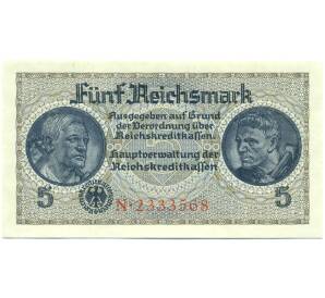 5 рейхсмарок 1940 года Германия (Для окупированных территорий) — Фото №1