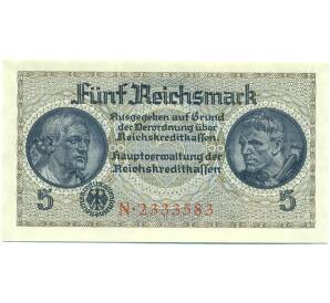 5 рейхсмарок 1940 года Германия (Для окупированных территорий) — Фото №1