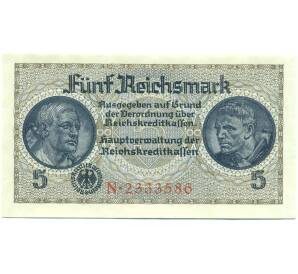 5 рейхсмарок 1940 года Германия (Для окупированных территорий) — Фото №1