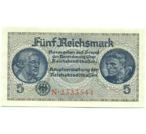 5 рейхсмарок 1940 года Германия (Для окупированных территорий) — Фото №1