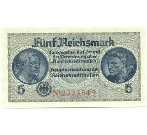 5 рейхсмарок 1940 года Германия (Для окупированных территорий) — Фото №1