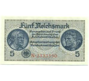 5 рейхсмарок 1940 года Германия (Для окупированных территорий) — Фото №1