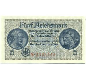 5 рейхсмарок 1940 года Германия (Для окупированных территорий) — Фото №1