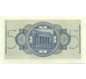 5 рейхсмарок 1940 года Германия (Для окупированных территорий) — Фото №2