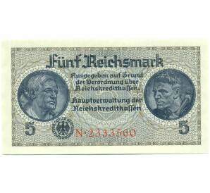 5 рейхсмарок 1940 года Германия (Для окупированных территорий) — Фото №1