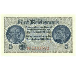 5 рейхсмарок 1940 года Германия (Для окупированных территорий) — Фото №1