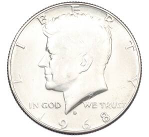 1/2 доллара (50 центов) 1968 года D США — Фото №1